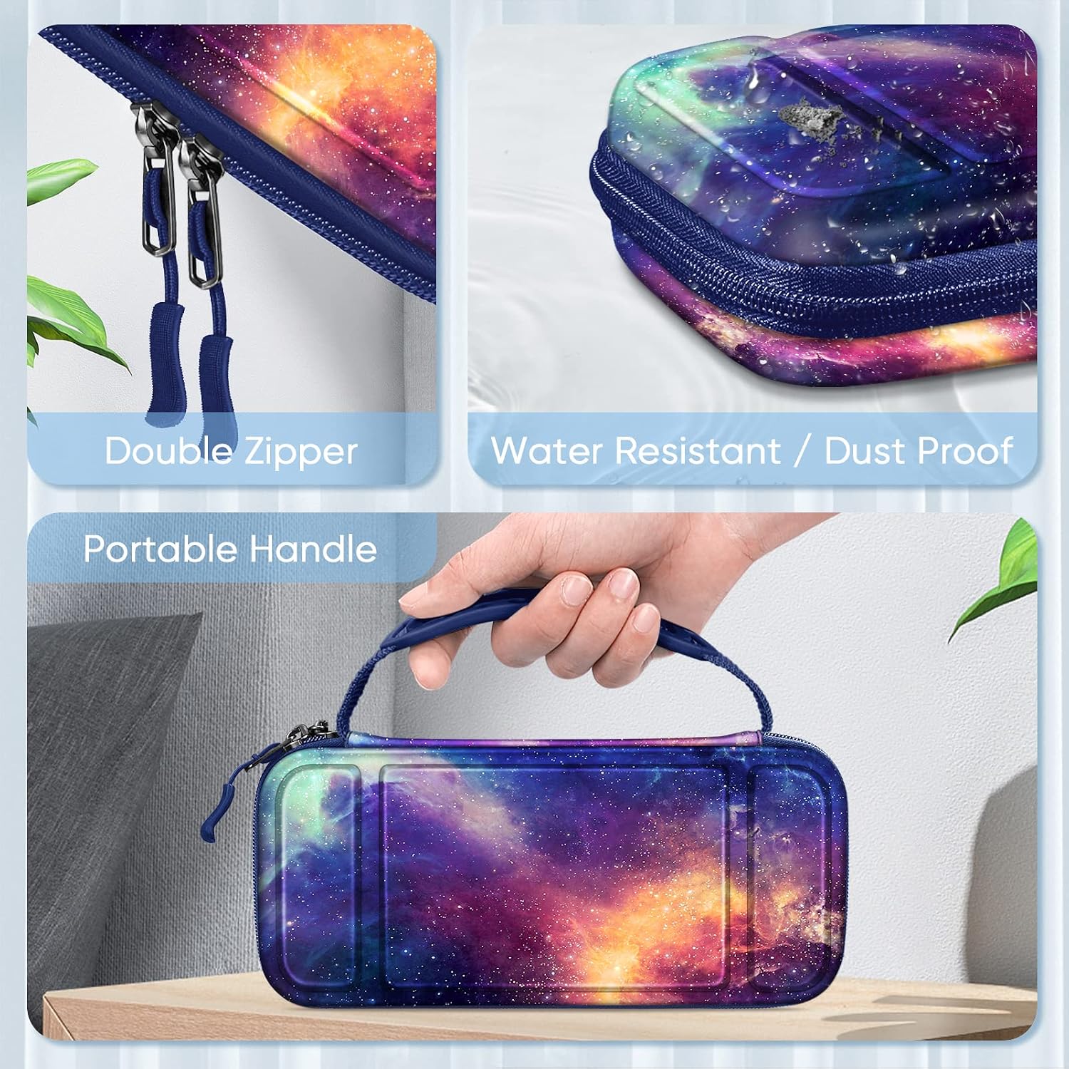 ESTUCHE PROTECTOR FINTIE PARA NINTENDO SWITCH LITE 2019 GALAXY - 4