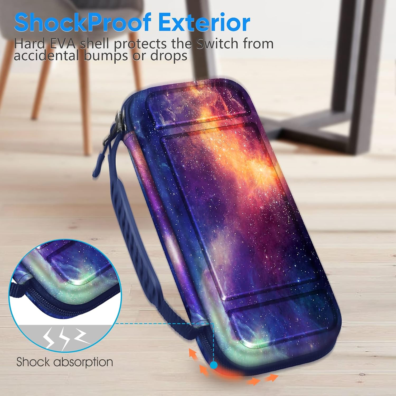 ESTUCHE PROTECTOR FINTIE PARA NINTENDO SWITCH LITE 2019 GALAXY - 5