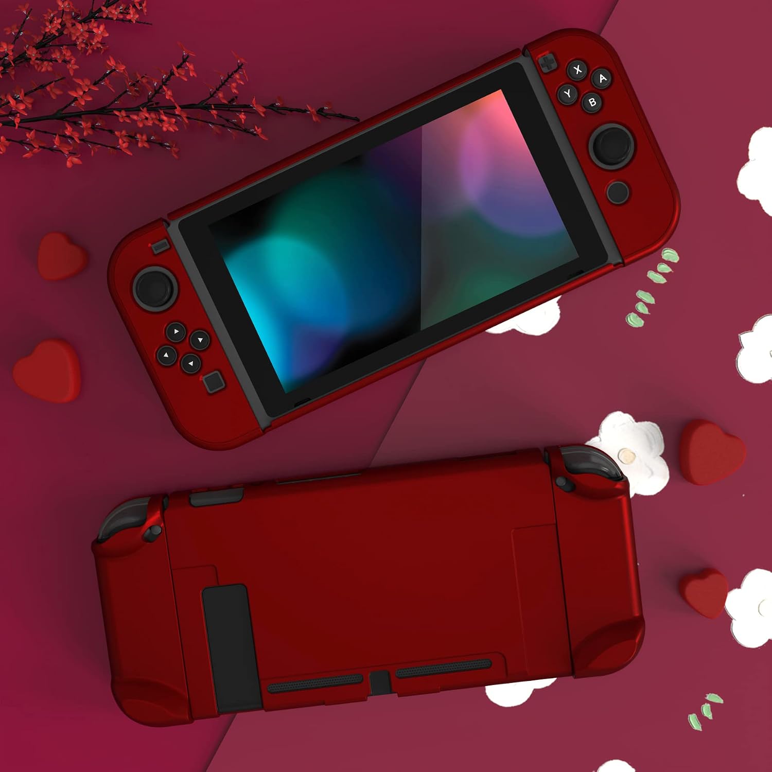 FUNDA PROTECTORA EXTREMERATE PLAYVITAL PARA NINTENDO SWITCH ROJO ESCARLATA - 3