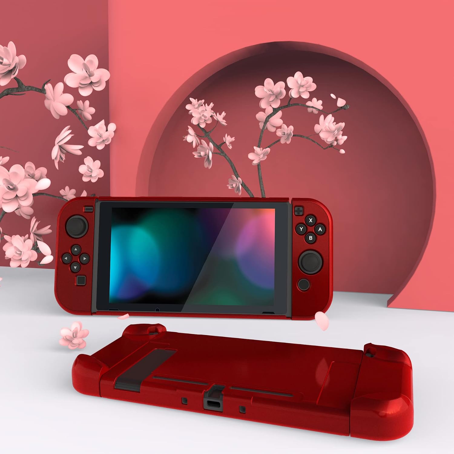 FUNDA PROTECTORA EXTREMERATE PLAYVITAL PARA NINTENDO SWITCH ROJO ESCARLATA - 4