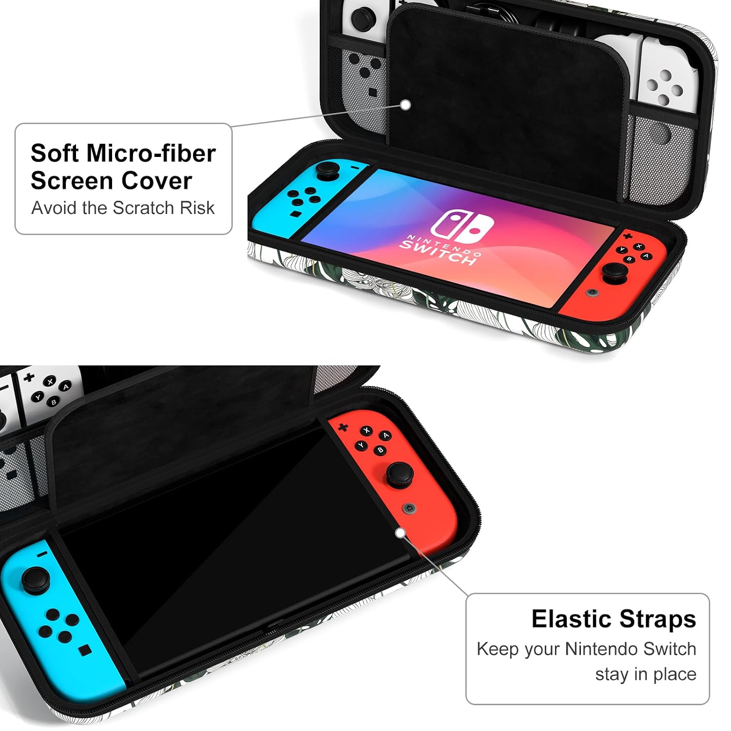 FUNDA RÍGIDA NPOOYI PARA NINTENDO SWITCH OLED 2021/2017 - 4