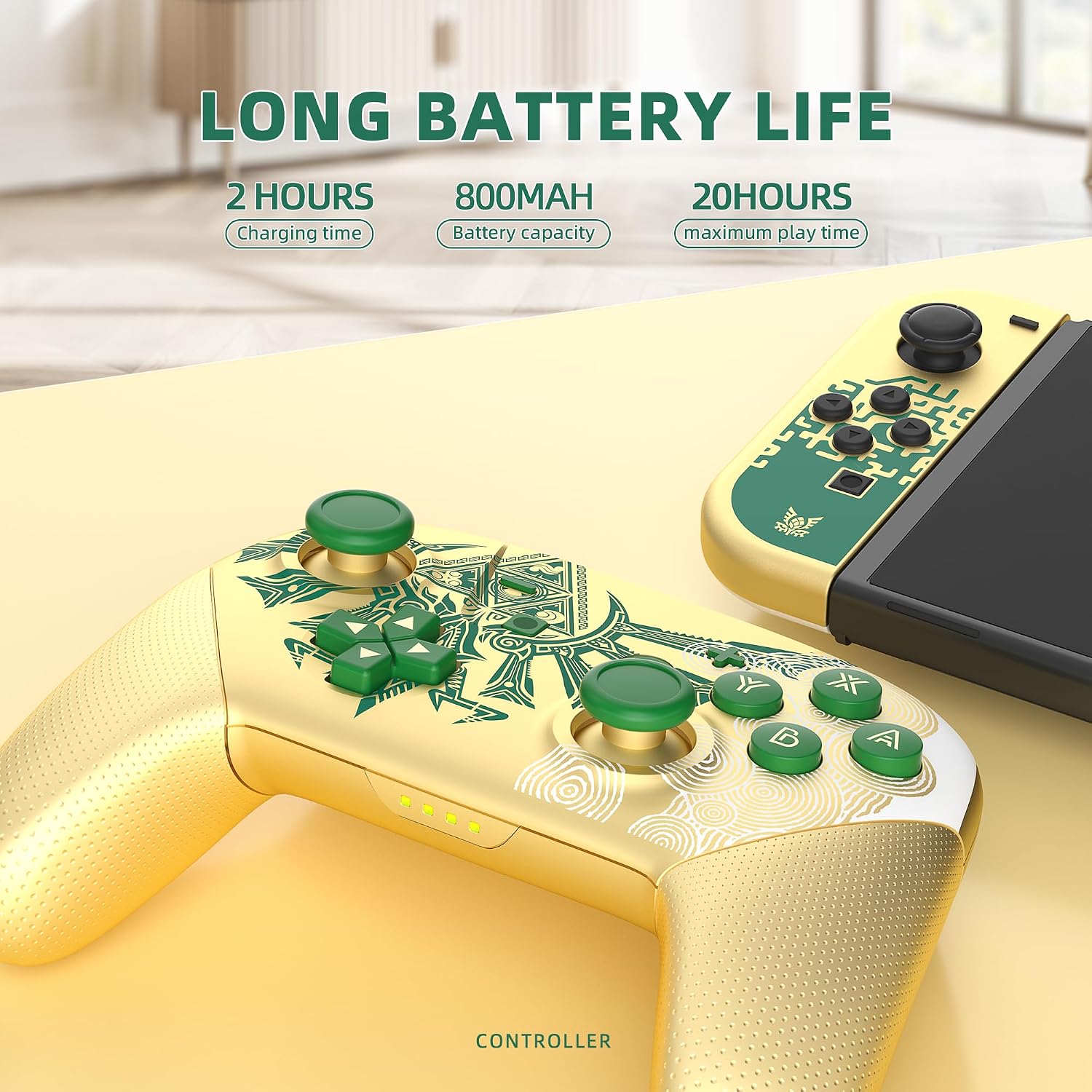 CONTROL INALÁMBRICO SWITCH PRO YKASEK CON ESTUCHE Y FUNCIONES NFC Y VIBRACIÓN DUAL - 5