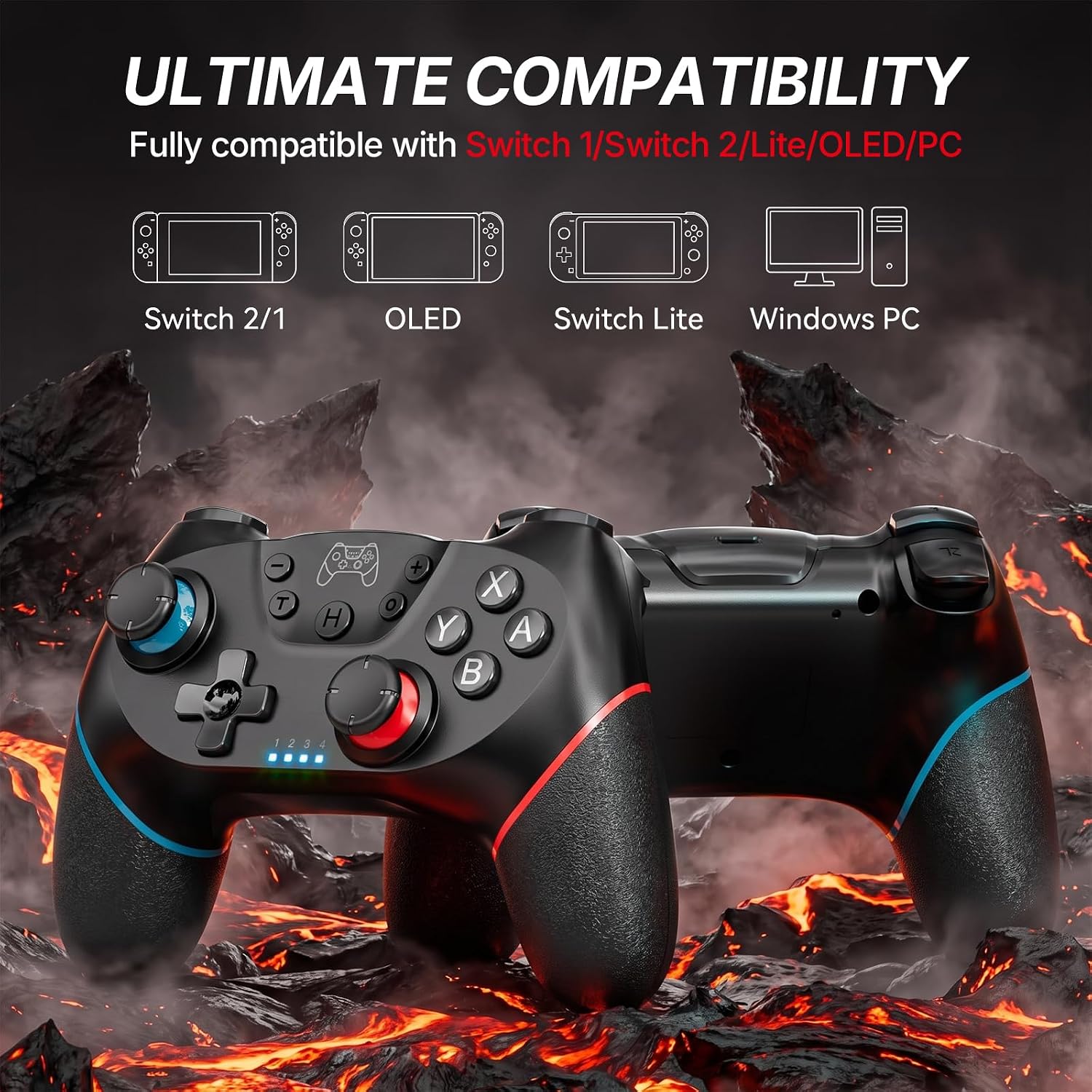MANDO INALÁMBRICO DISWOE PRO PARA SWITCH 1/SWITCH 2/LITE/OLED/PC - 3