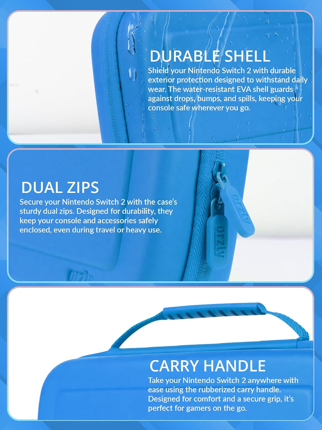 FUNDA ORZLY PARA NINTENDO SWITCH 2 7.9 PULGADAS CON PROTECCIÓN Y ALMACENAMIENTO - 4