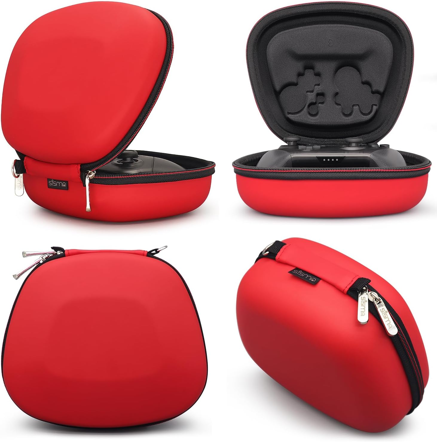 FUNDA PROTECTORA SISMA PARA NINTENDO SWITCH 2 PRO CONTROLLER ROJA - 5