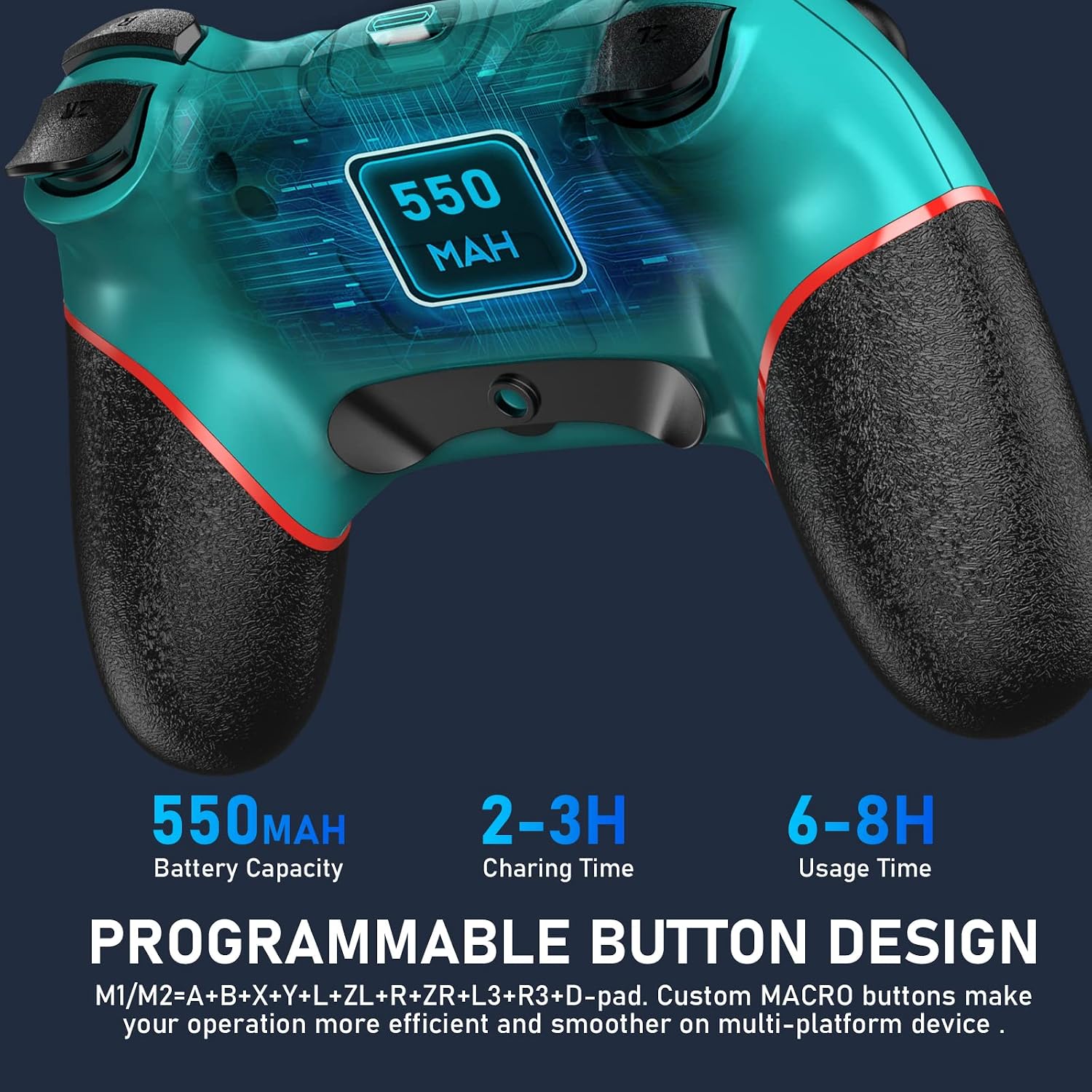 CONTROL INALÁMBRICO DISWOE PARA SWITCH PRO CON FUNCIÓN PROGRAMABLE Y VIBRACIÓN AJUSTABLE - 4