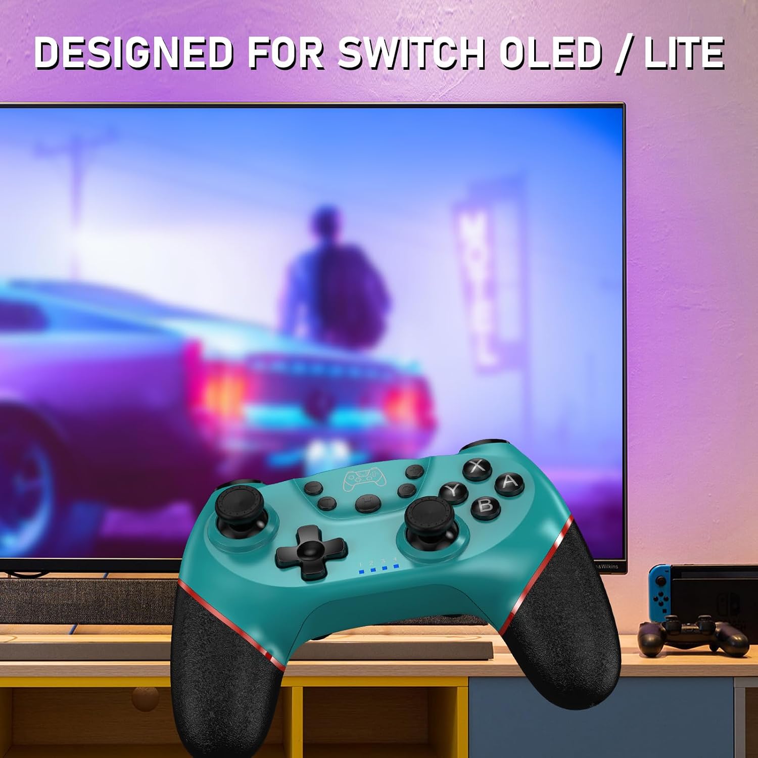 CONTROL INALÁMBRICO DISWOE PARA SWITCH PRO CON FUNCIÓN PROGRAMABLE Y VIBRACIÓN AJUSTABLE - 5