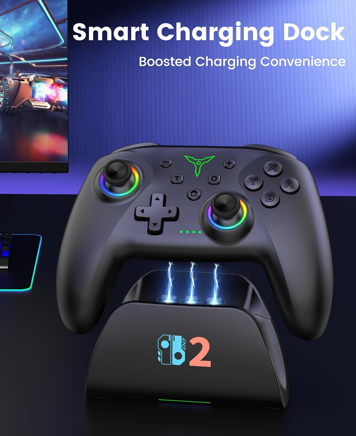 MANDO SWITCH 2 PRO CONTROLLER AIFASTERFLY 1000MAH BLUETOOTH NEGRO - 5