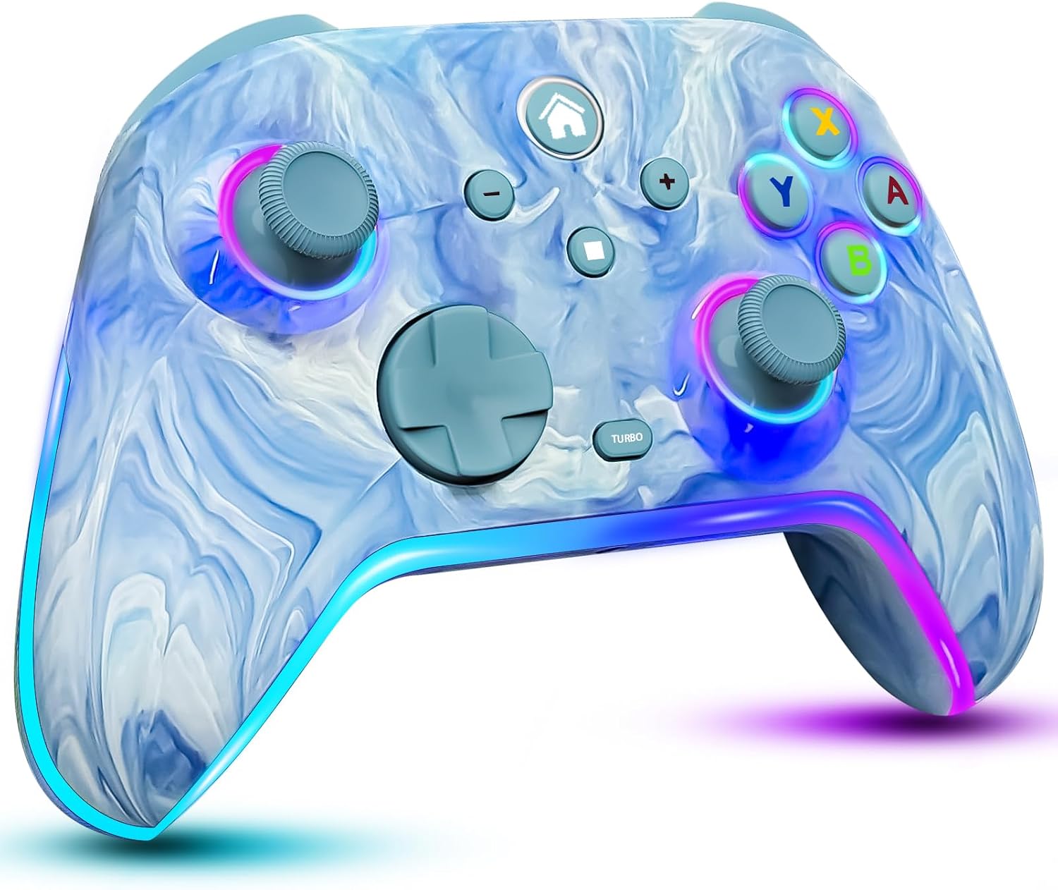 MANDO INALÁMBRICO RJAD PARA NINTENDO SWITCH/LITE/OLED, 1200MAH, 10 COLORES LED, TURBO, GIROSCOPIO, VIBRACIÓN - 1