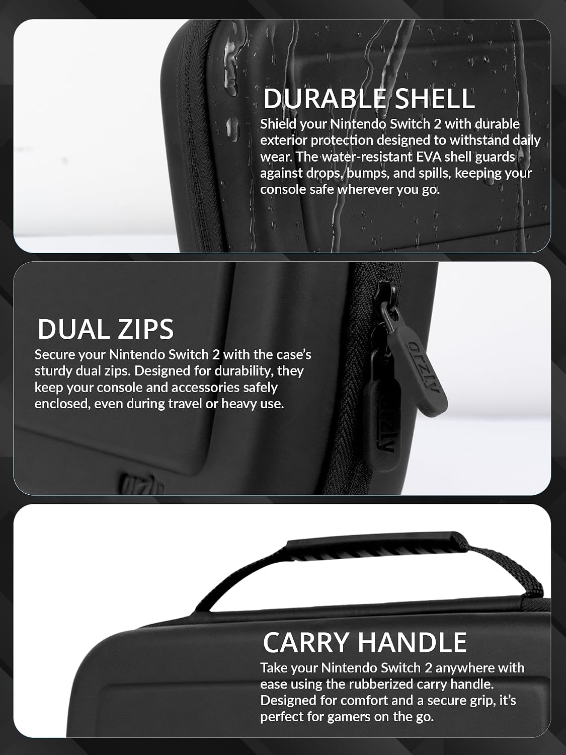 FUNDA ORZLY PARA NINTENDO SWITCH 2 2025 CON PROTECCIÓN DE PANTALLA - 4
