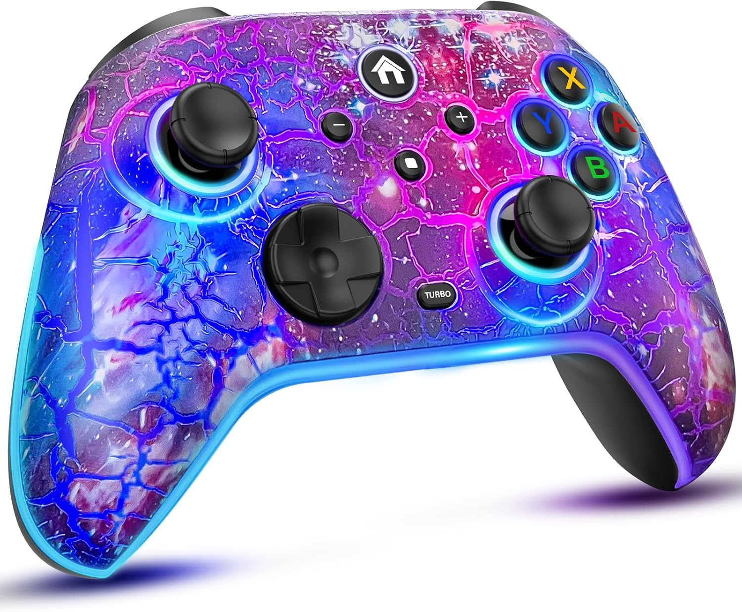 MANDO INALÁMBRICO RJAD PARA NINTENDO SWITCH/LITE/OLED 1200MAH CON DISEÑO NEBULA Y LUCES LED - 1
