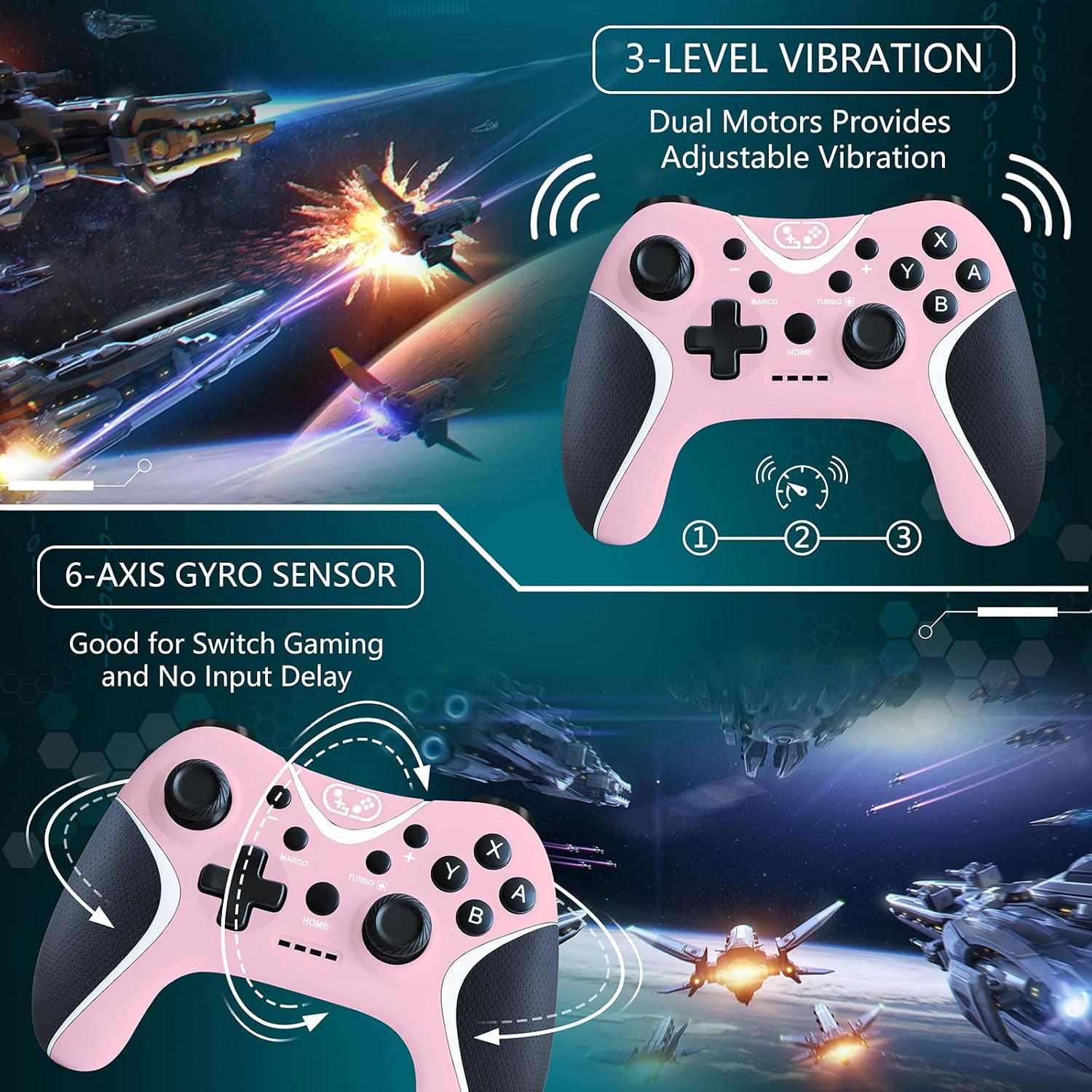 MANDO INALÁMBRICO BRHE COMPATIBLE CON NINTENDO SWITCH/LITE/OLED - 5