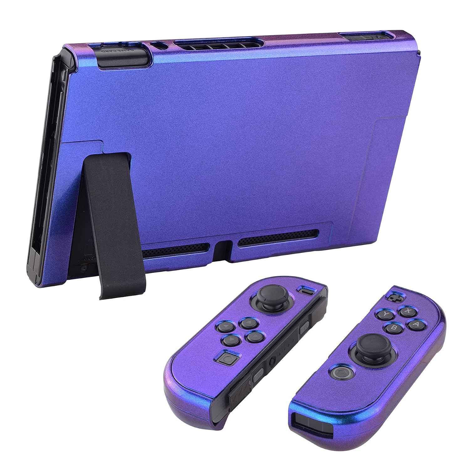 FUNDA PROTECTORA EXTREMERATE PLAYVITAL GLOSSY PARA NINTENDO SWITCH MORADO AZUL CAMALEÓN - 5