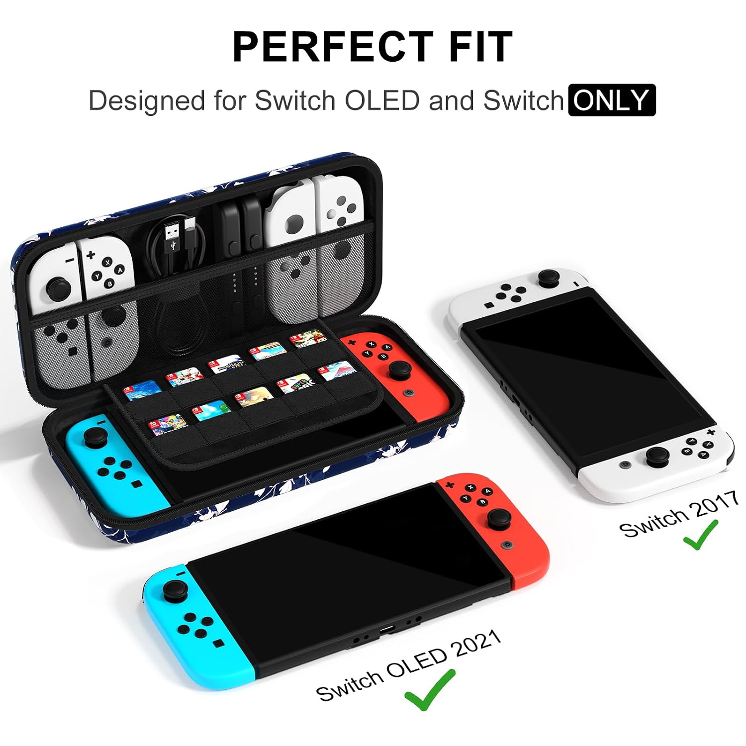 FUNDA RÍGIDA NPOOYI PARA NINTENDO SWITCH OLED 2021/2017 - 2