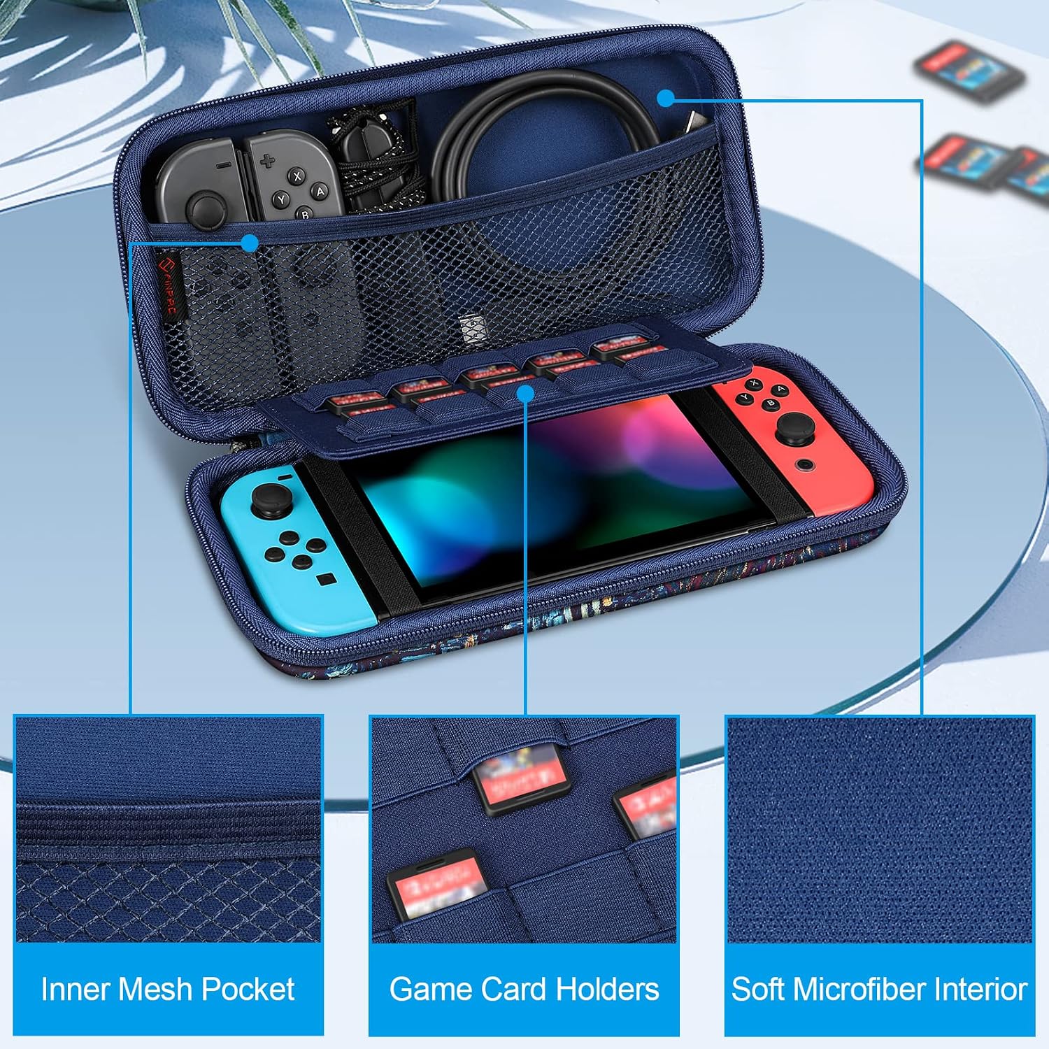 ESTUCHE FINTIE PARA NINTENDO SWITCH Y SWITCH OLED MODELO 2021 - 2