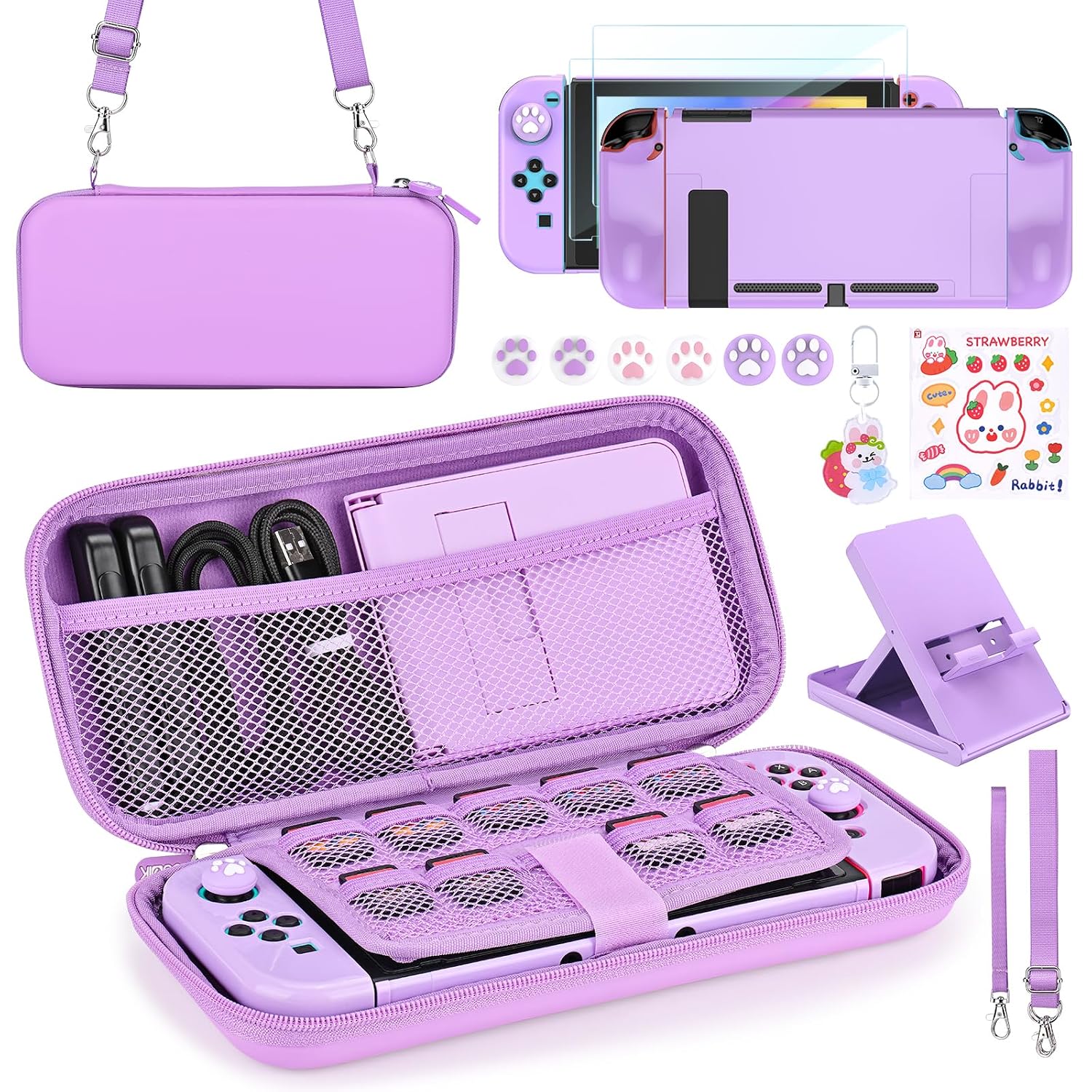 KIT DE ACCESORIOS PARA SWITCH YOUNIK 17 EN 1 MORADO - 1