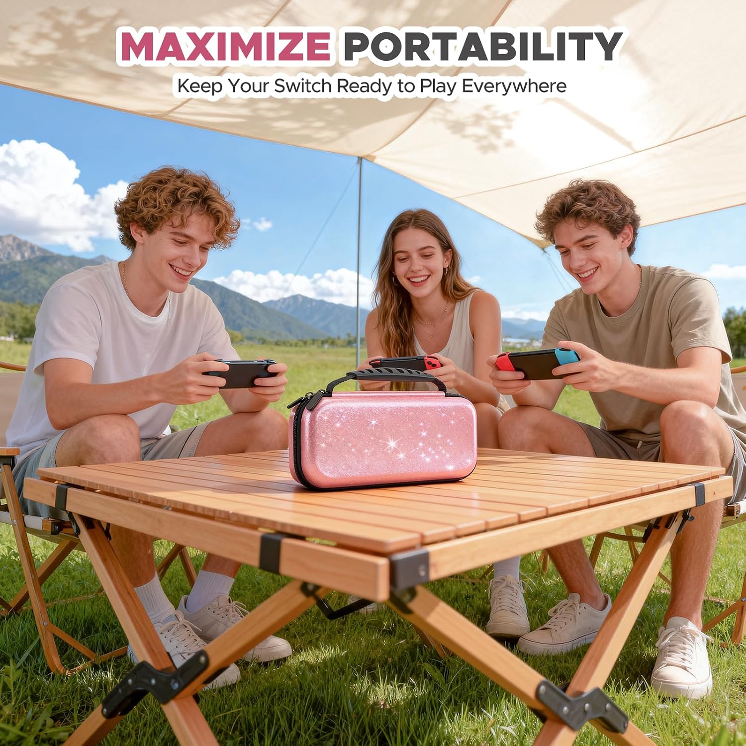 ESTUCHE PARA NINTENDO SWITCH 2 HOMICOZY ROSA - 2