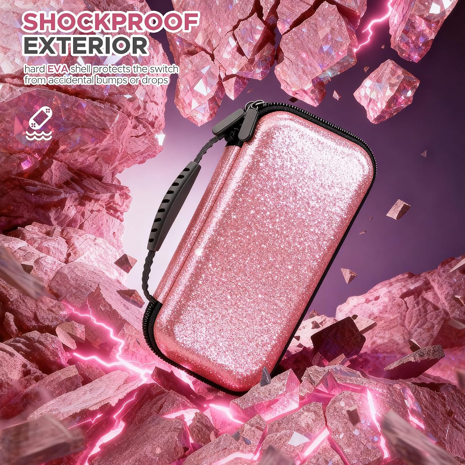 ESTUCHE PARA NINTENDO SWITCH 2 HOMICOZY ROSA - 4