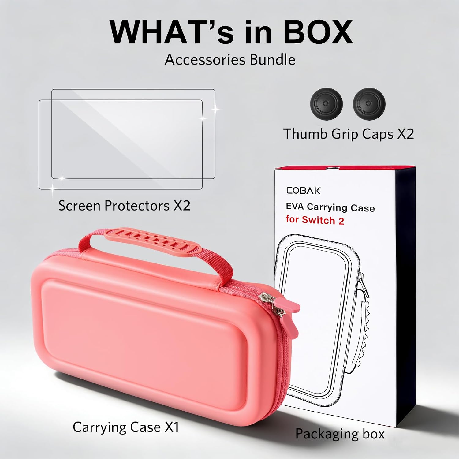 ESTUCHE PARA NINTENDO SWITCH 2 COBAK GRAN CAPACIDAD ROSA - 2