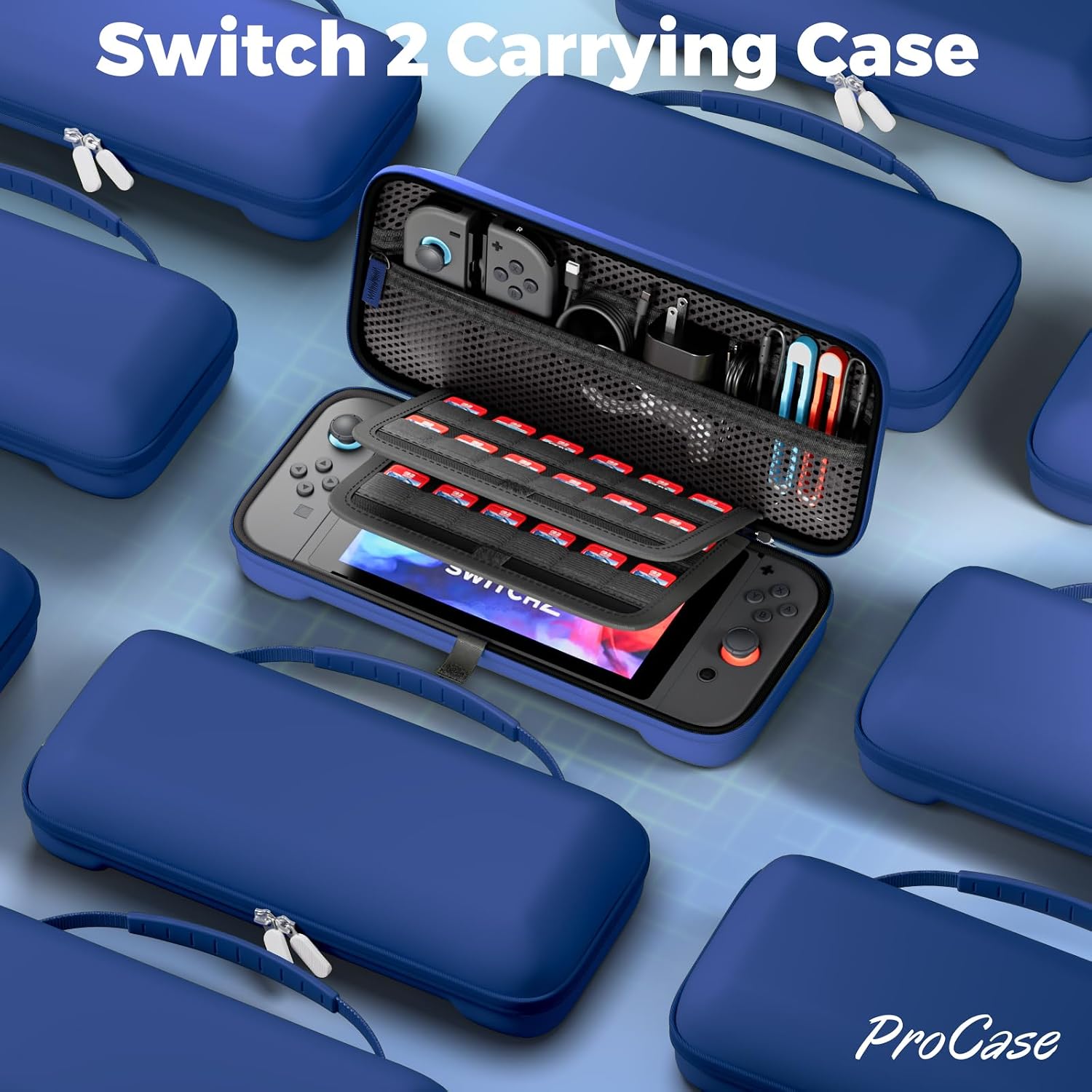 ESTUCHE PROCASE PARA NINTENDO SWITCH 2 2025 AZUL MARINO TALLA L - 2