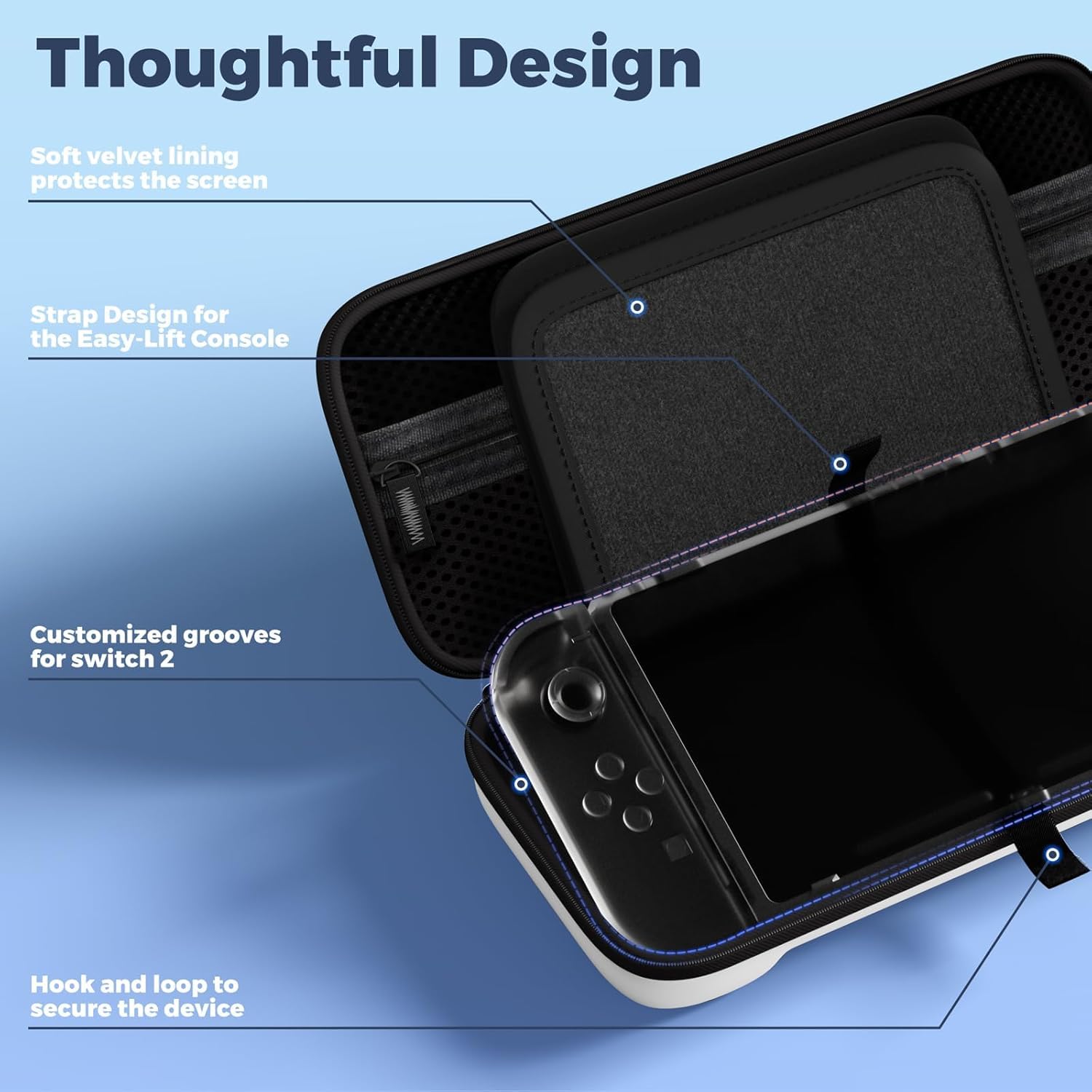 ESTUCHE PROCASE PARA NINTENDO SWITCH 2 2025 BLANCO - 4