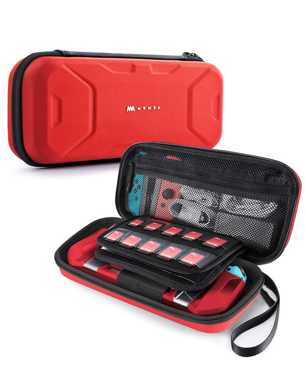 ESTUCHE RÍGIDO MUMBA PARA NINTENDO SWITCH OLED Y SWITCH 1 ROJO - 1