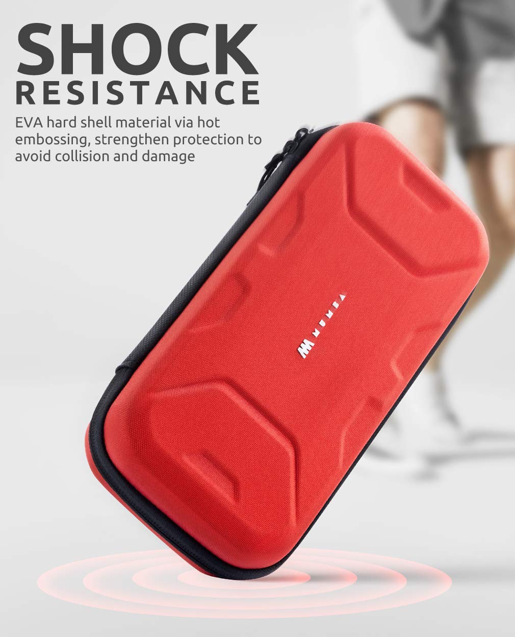 ESTUCHE RÍGIDO MUMBA PARA NINTENDO SWITCH OLED Y SWITCH 1 ROJO - 3