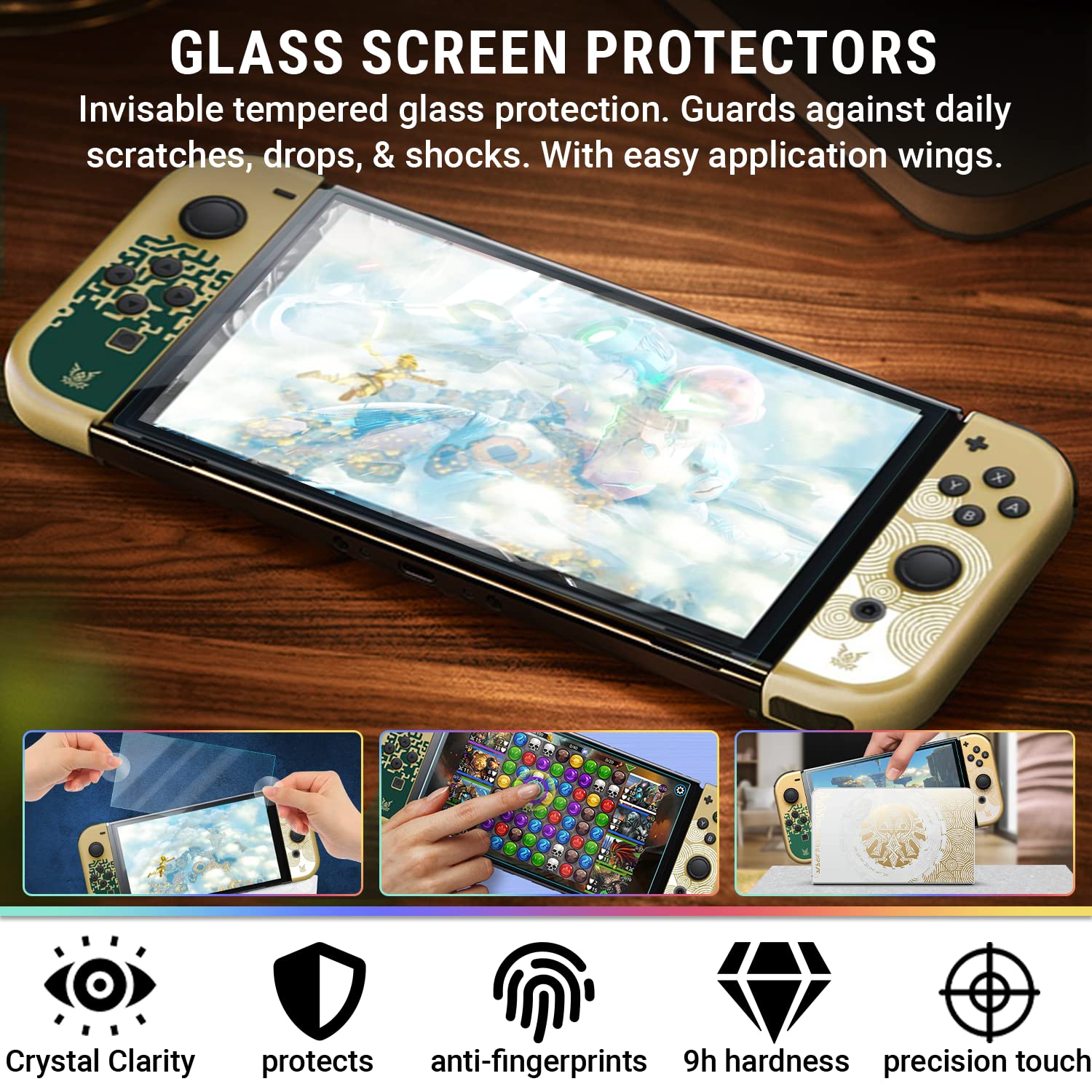 KIT DE ACCESORIOS ORZLY PARA NINTENDO SWITCH OLED ESSENTIALS PACK - 4