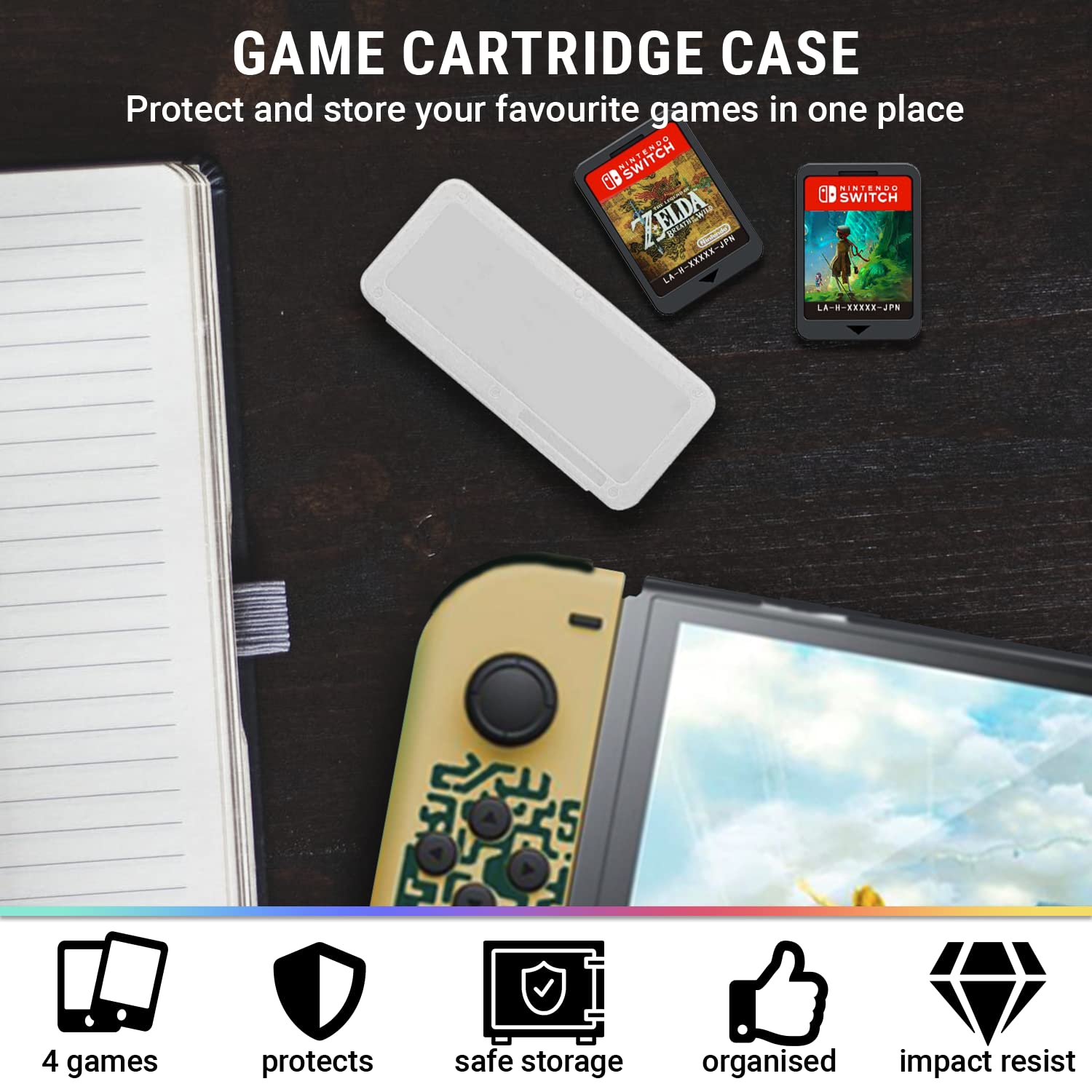 KIT DE ACCESORIOS ORZLY PARA NINTENDO SWITCH OLED ESSENTIALS PACK - 5