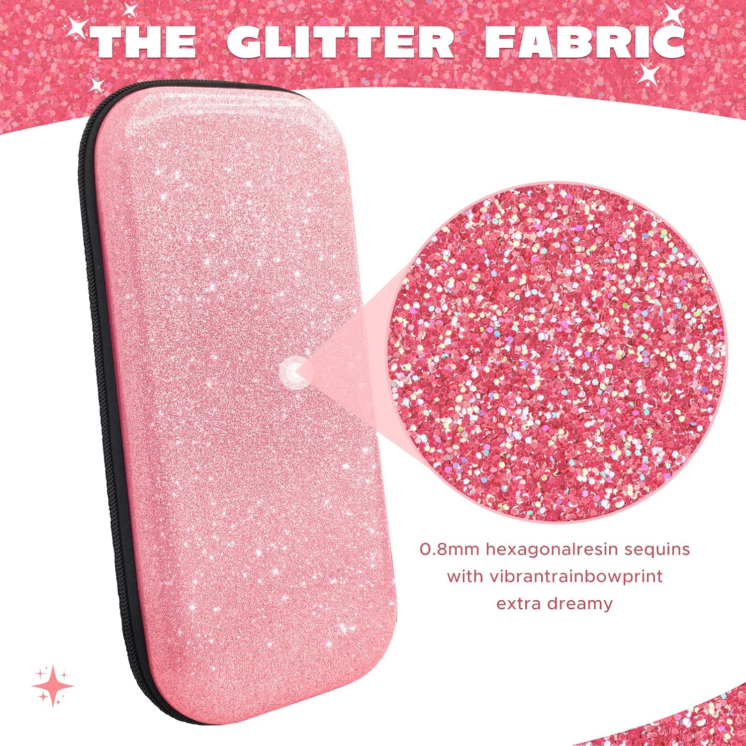 ESTUCHE GLITTER PARA NINTENDO SWITCH Y SWITCH OLED HOMICOZY - 2