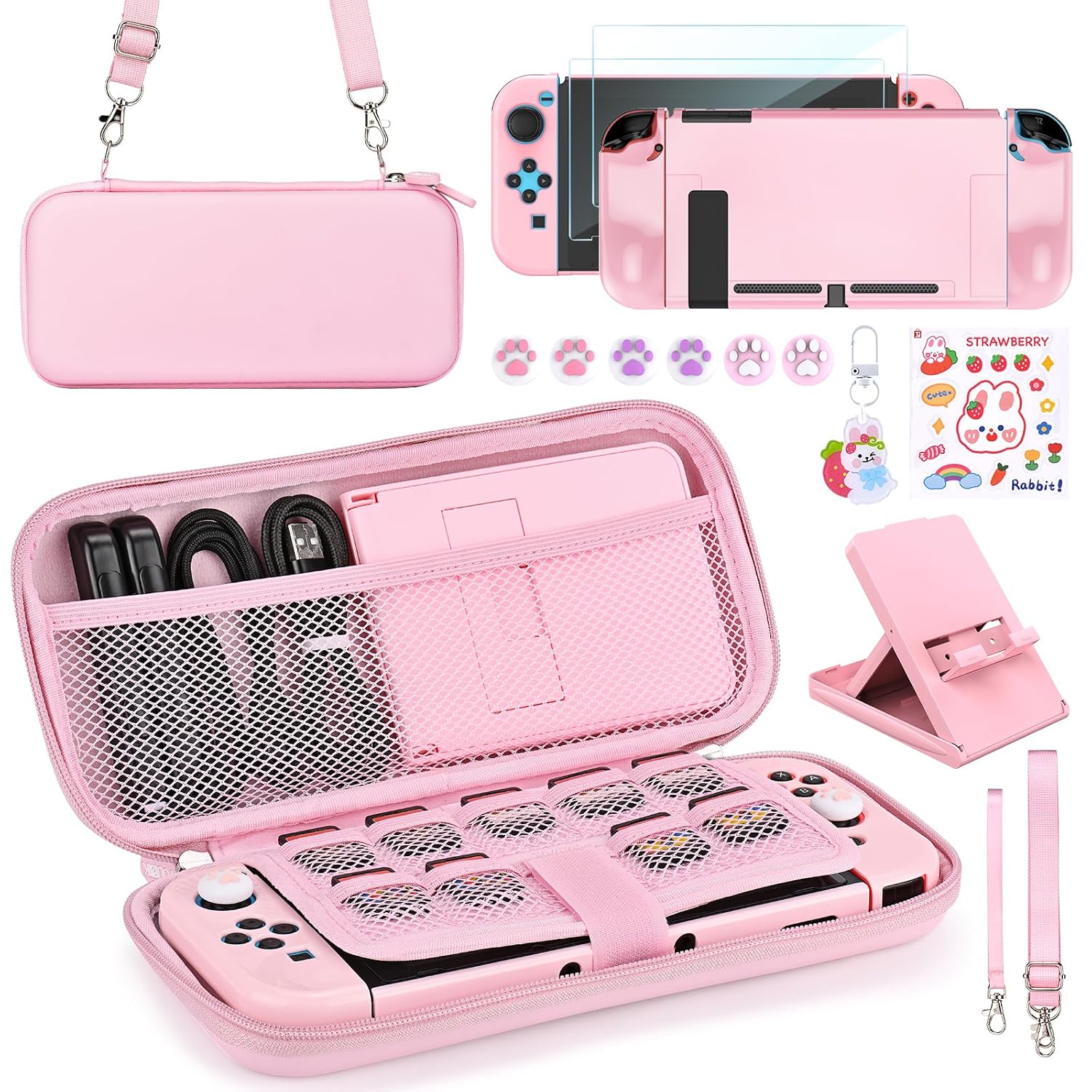 KIT DE ACCESORIOS PARA SWITCH YOUNIK 17 EN 1 ROSA - 1