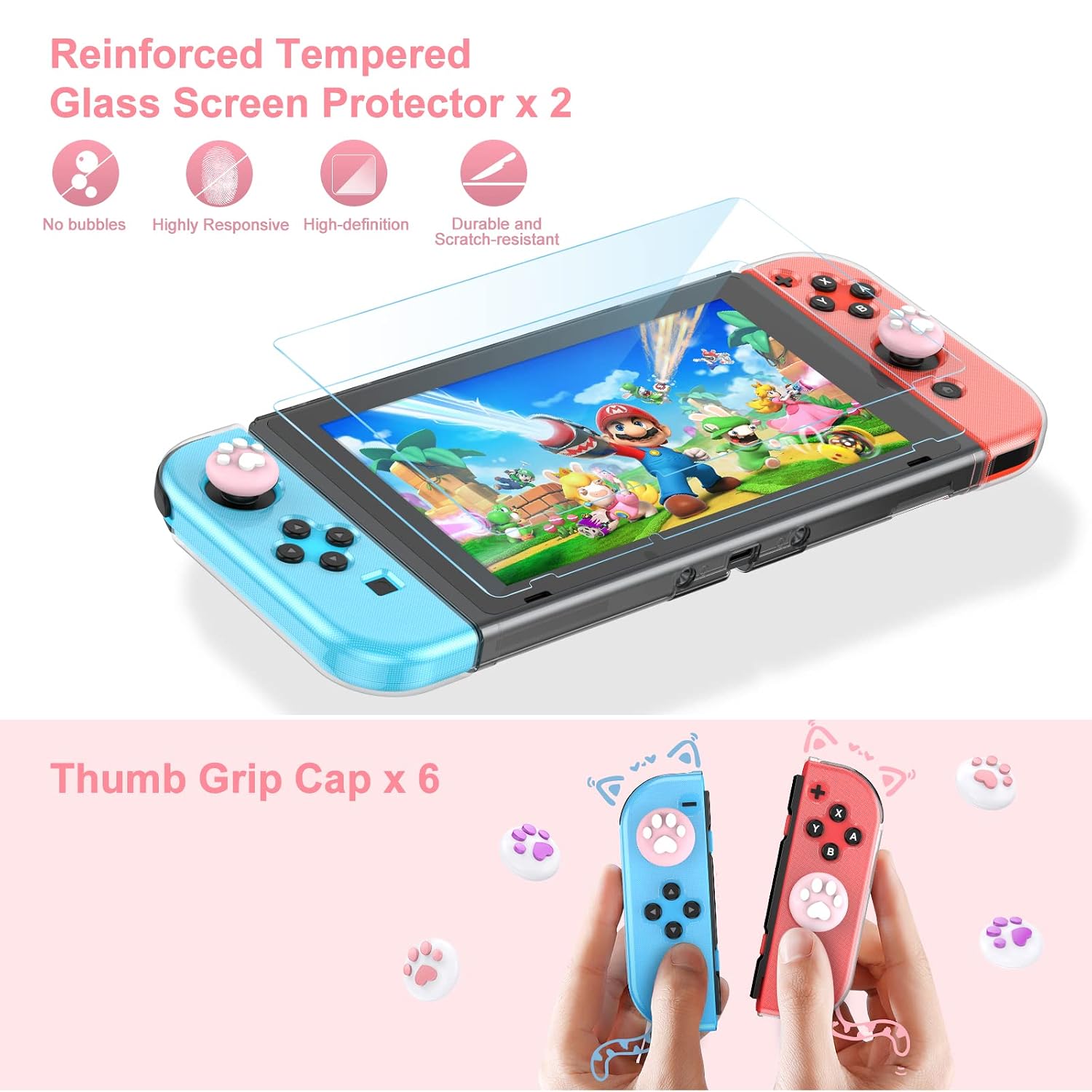 KIT DE ACCESORIOS PARA SWITCH YOUNIK 17 EN 1 ROSA - 5