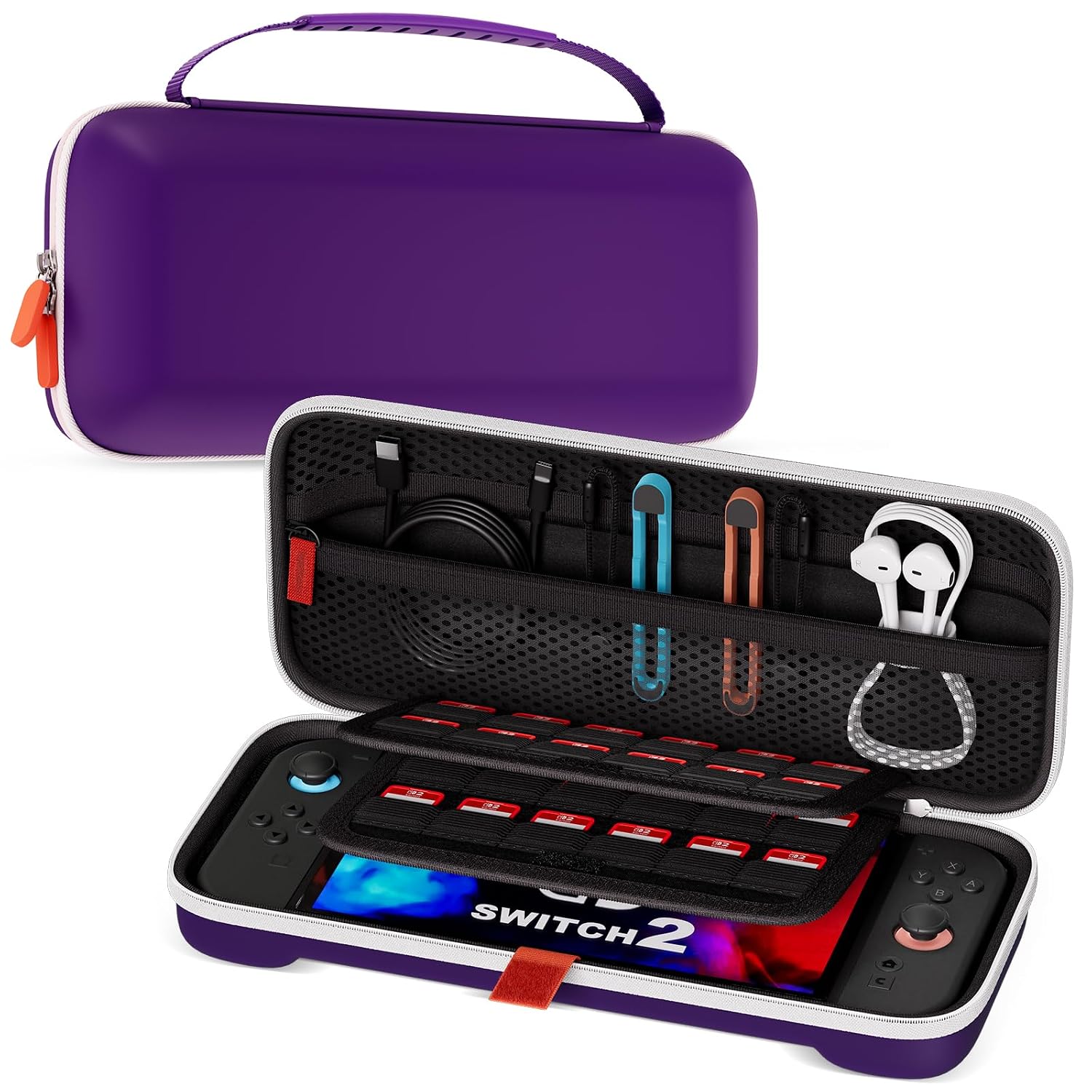 ESTUCHE PROCASE PARA NINTENDO SWITCH 2 2025 TAMAÑO ESTÁNDAR MORADO - 1