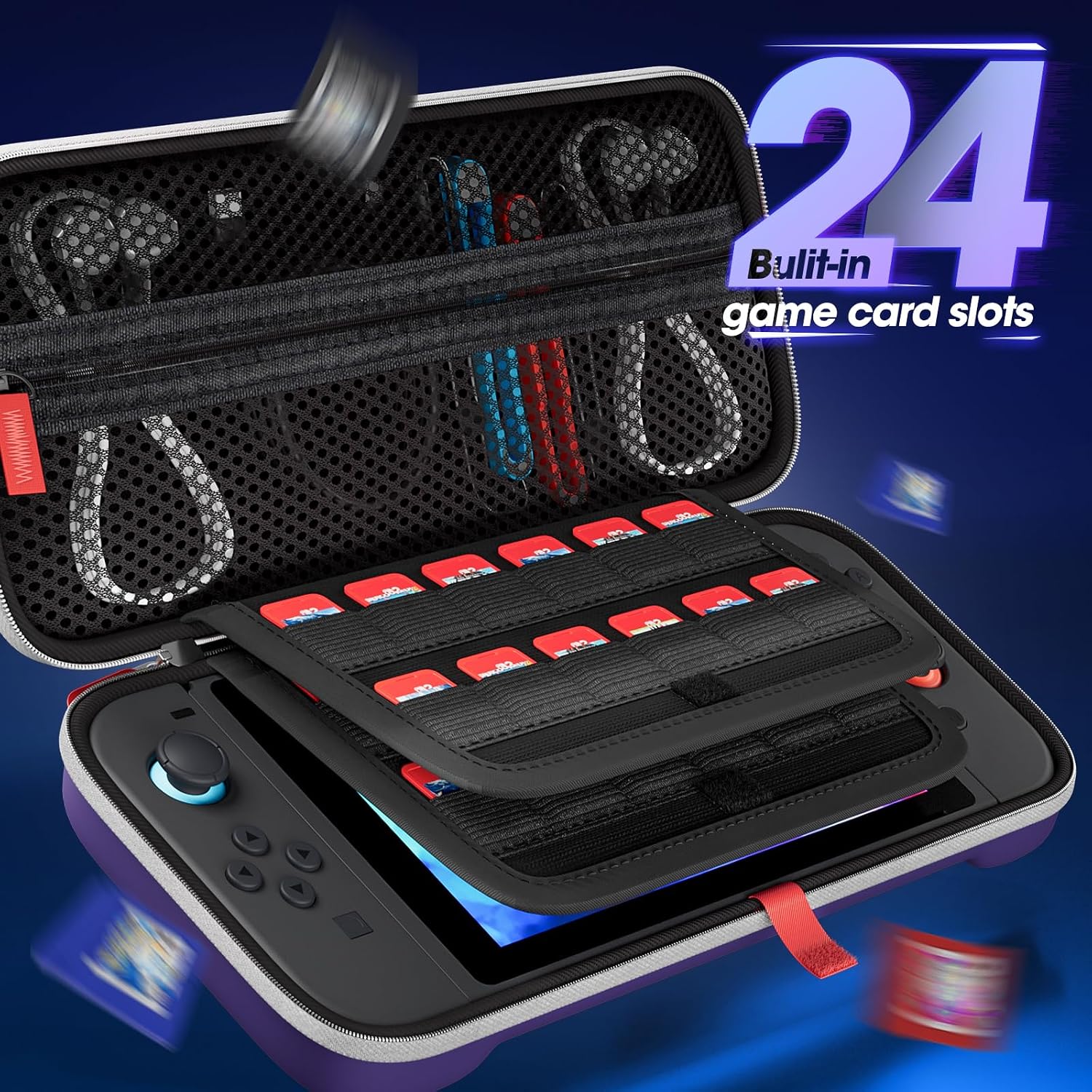 ESTUCHE PROCASE PARA NINTENDO SWITCH 2 2025 TAMAÑO ESTÁNDAR MORADO - 3