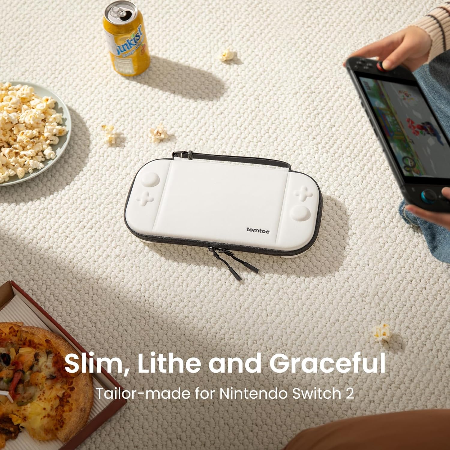 FUNDA TOMTOC SLIM PARA NINTENDO SWITCH 2 BLANCO - 2