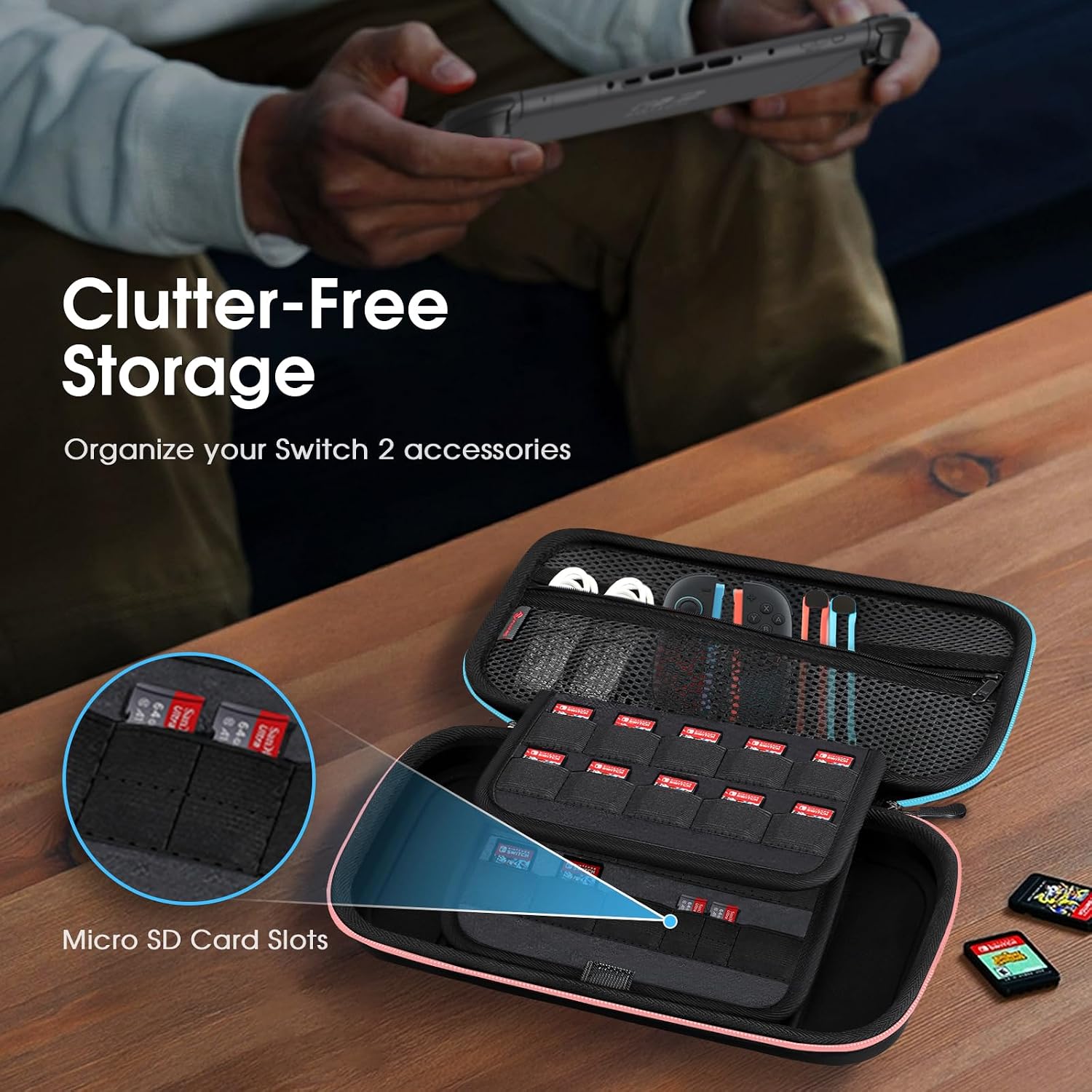 ESTUCHE PROTECTOR FINTIE PARA NINTENDO SWITCH 2 (2025) COLOR OSCURO - 4
