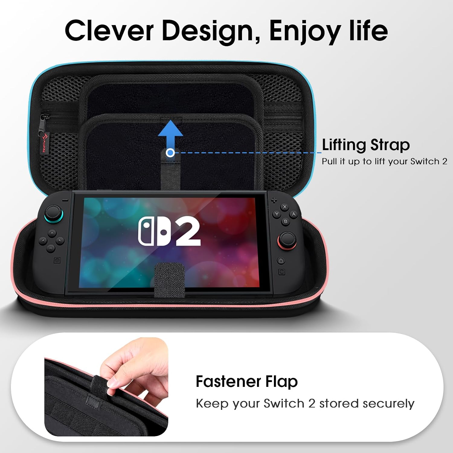 ESTUCHE PROTECTOR FINTIE PARA NINTENDO SWITCH 2 (2025) COLOR OSCURO - 5