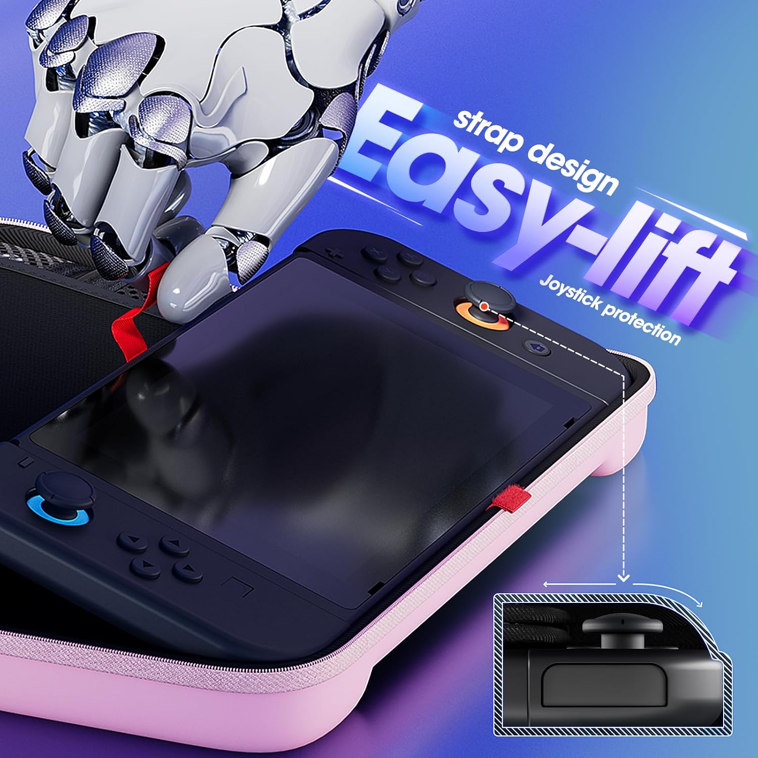 FUNDA PROCASE PARA NINTENDO SWITCH 2 2025 TAMAÑO ESTÁNDAR COLOR ROSA - 5