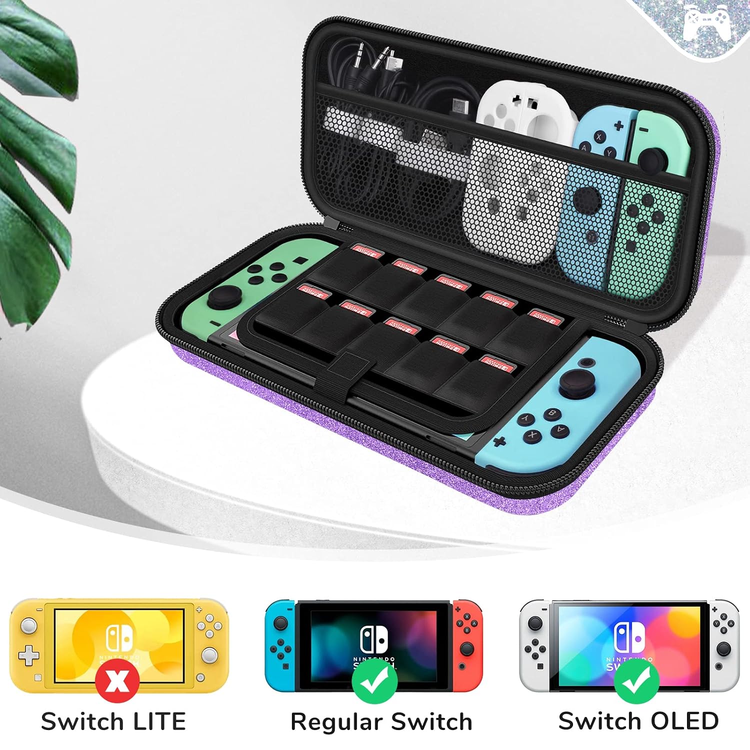 ESTUCHE HOMICOZY MORADO PARA NINTENDO SWITCH Y SWITCH OLED - 2