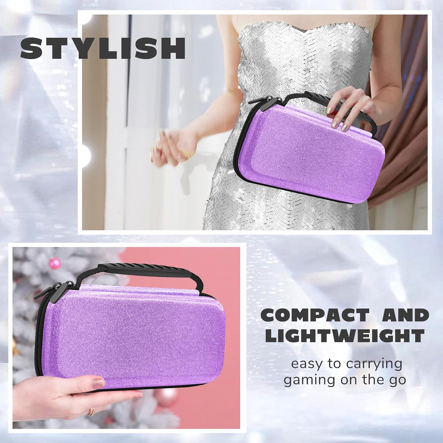 ESTUCHE HOMICOZY MORADO PARA NINTENDO SWITCH Y SWITCH OLED - 5