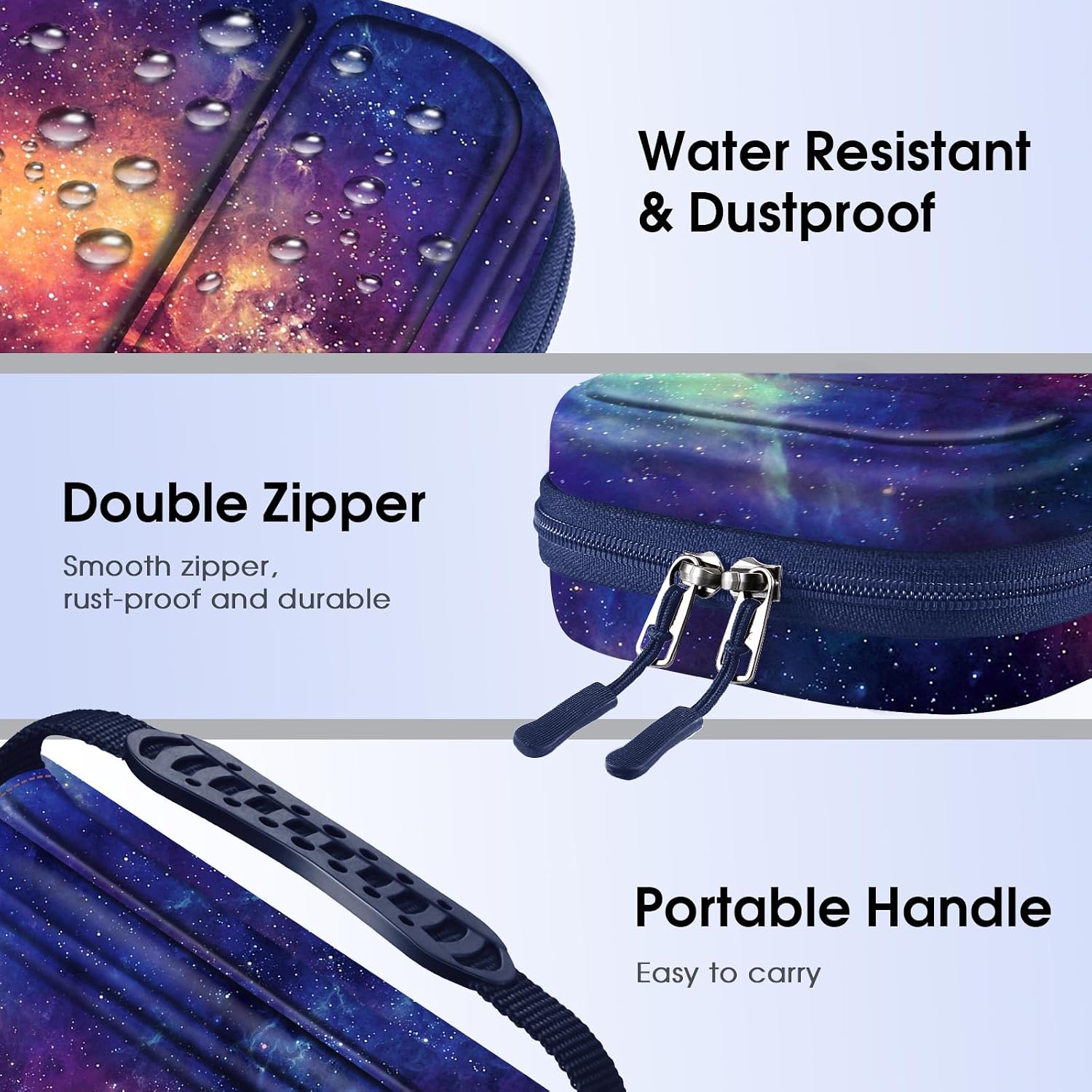 ESTUCHE RÍGIDO FINTIE PARA NINTENDO SWITCH 2 (2025) COLOR GALAXIA - 3