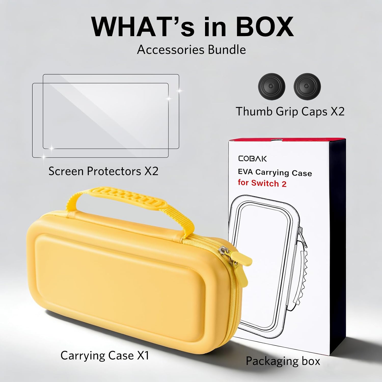 ESTUCHE PARA NINTENDO SWITCH 2 COBAK GRAN CAPACIDAD AMARILLO - 2