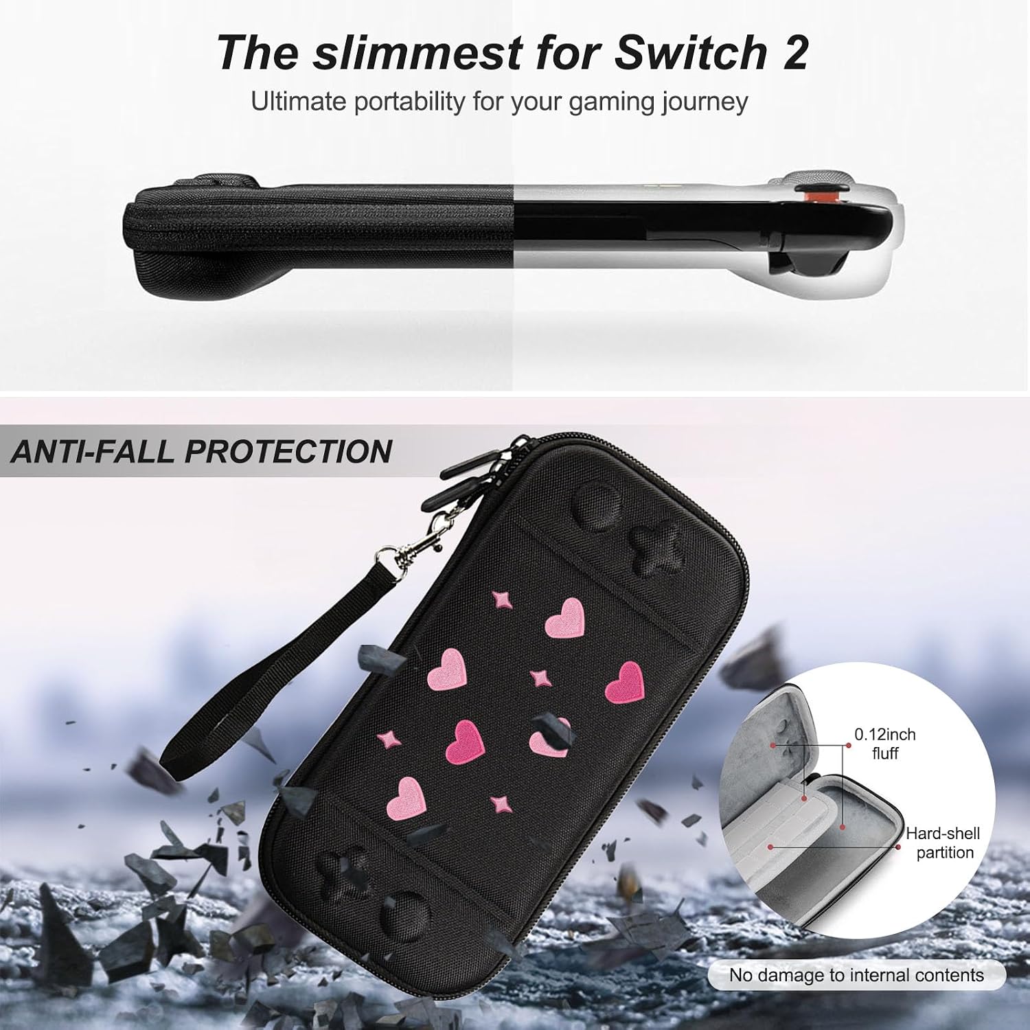 ESTUCHE PARA SWITCH 2 VIRGOCCY 25 EN 1 NEGRO - 5