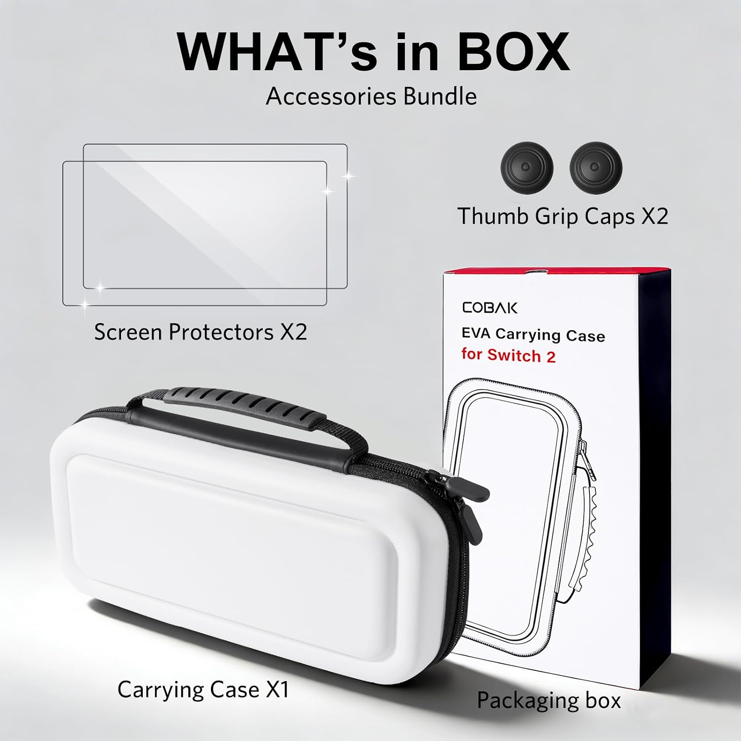 ESTUCHE PARA NINTENDO SWITCH 2 COBAK GRAN CAPACIDAD BLANCO - 2