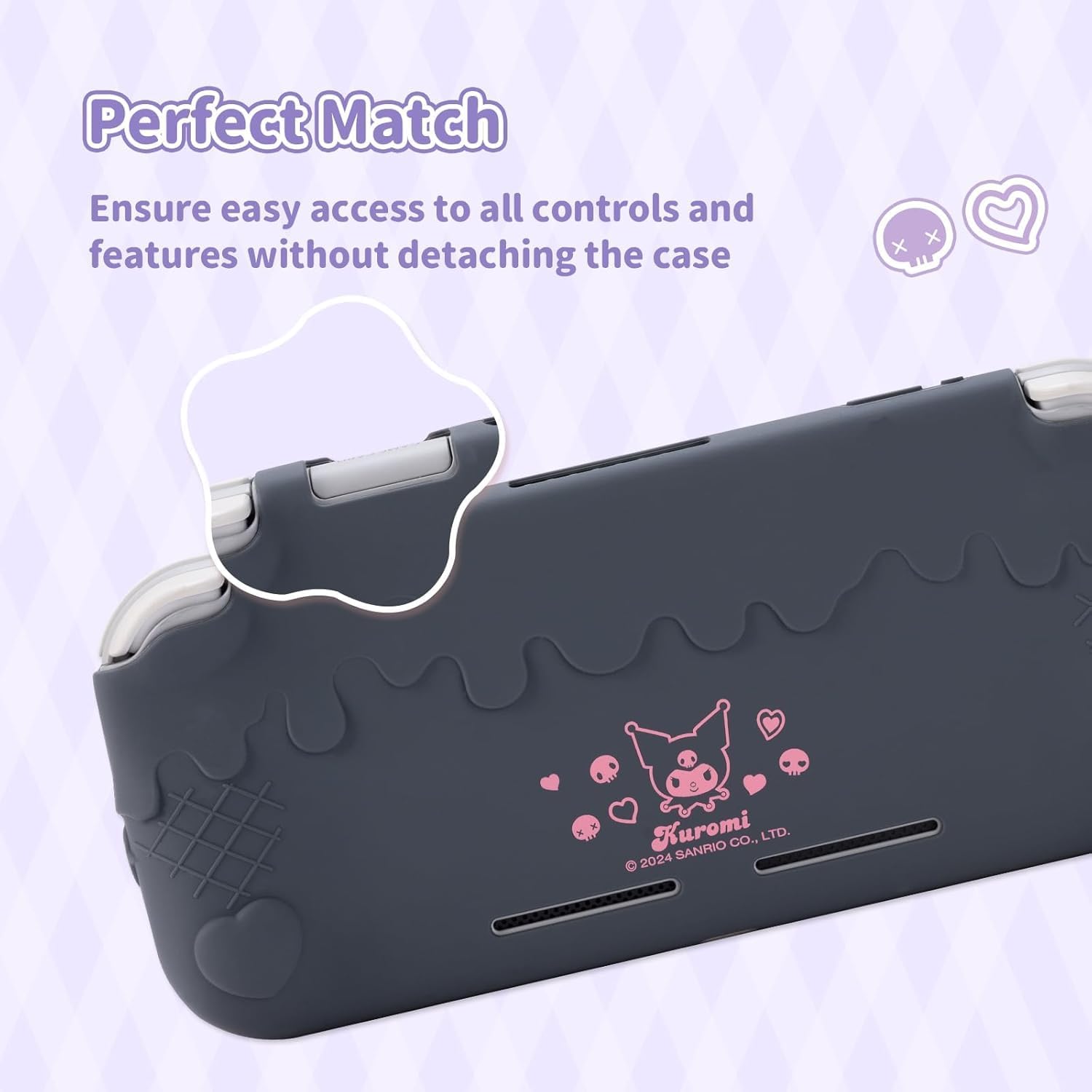FUNDA PROTECTORA KUITMOR PARA SWITCH LITE MORADO KUROMI - 4