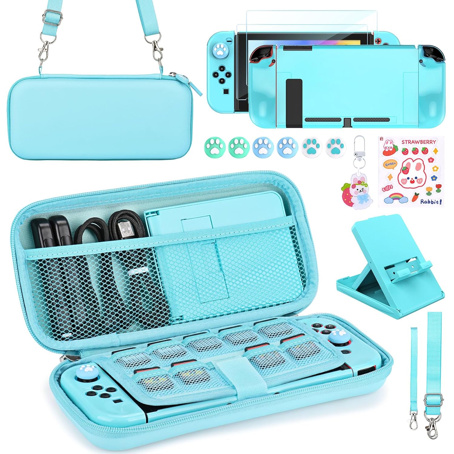KIT DE ACCESORIOS PARA SWITCH YOUNIK 17 EN 1 AZUL - 1