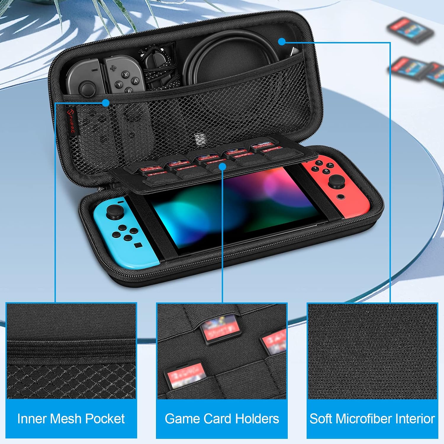 ESTUCHE FINTIE PARA NINTENDO SWITCH Y SWITCH OLED MODELO 2021 - 2