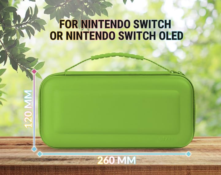 ESTUCHE RÍGIDO ORZLY PARA NINTENDO SWITCH OLED Y SWITCH COLOR VERDE - 4