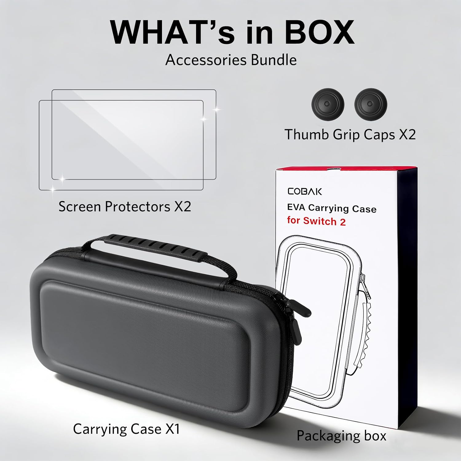 ESTUCHE PARA NINTENDO SWITCH 2 COBAK GRAN CAPACIDAD GRIS - 2