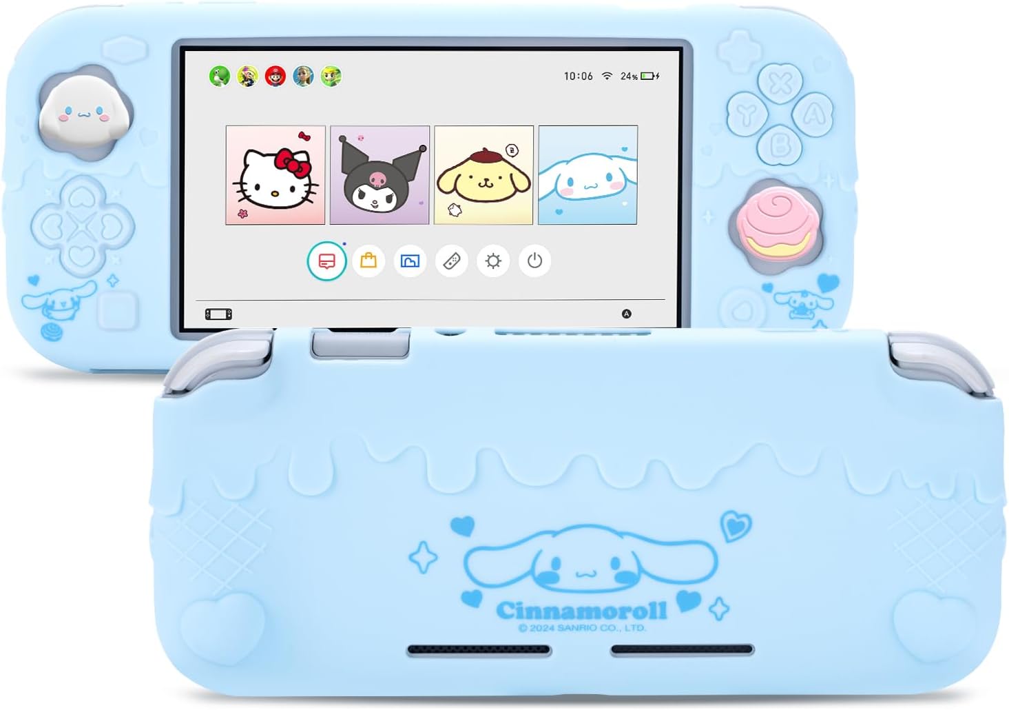 FUNDA PROTECTORA KUITMOR PARA SWITCH LITE SILICONA AZUL CINNAMOROLL - 1